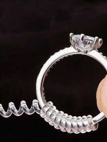 4pcs Anti-Slip Adjustable Ring Sizers - Clear - View 7