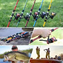 Caña de Pescar Giratoria Sougayilang y Carrete, Caña telescópica Combo1.8M con Carrete de Pesca 5,2:1 3BB, Arrastre Máximo, Kit de Pesca Completo de 5kg - Equipaciones completas naranjas - Ver 8