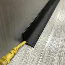 1pc 2m PVC Self-Adhesive Floor Trim And Edging - Multifunctional Inner Edge Protector With Hidden Cable Channel - A - View 3