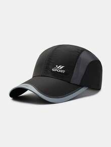 1 pieza Gorra de béisbol con estampado de letras deportivas en lámina, de secado rápido, malla transpirable y protección solar, adecuada para deportes al aire libre, senderismo, escalada - Gorra de béisbol transpirable y de secado rápido - Ver 11