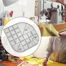 Regla de corte de ángulo curvo para patchwork | Regla de acrílico para costura y patchwork | Suministros de costura DIY, plantilla de costura, herramientas de patchwork | Regla de corte de ángulo curvo - A - Ver 3