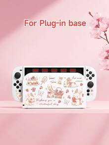 New Switch 2 (2025) Game Console Accessories, Kids Rose & Rabbit Print Pattern Switch Protective Case/Hard Transparent Glitter Shell, Compatible With Switch 2/Switch NS/Switch OLED/Lite, Suitable For Switch 2/Switch Game Console Accessories, Full Set Bundle, Storage Bag, Card-Insertable Dock, Switch Protective Case, Best Gift For Switch Players - Multicolor - View 27