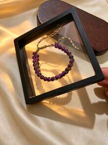 Pulsera de Cuerda Trenzada Estilo Mano con Piedra Natural Ojo de Tigre Azul, Pulsera de Cuerda de Cinco Colores de la Suerte, Piedra del Valor, Pulsera Unisex, Empaque en Caja de Regalo, Apta para Regalar o Uso Personal - Multicolor - Ver 1