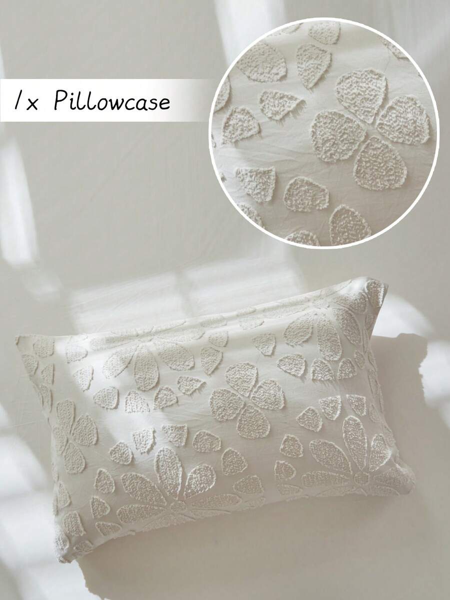 1 buah Sarung Bantal Tidur Motif Bunga Warna Khaki, Sarung Bantal Dekoratif Bertekstur Bohemian, Cocok untuk Semua Musim, Kamar Tidur, Sofa, Dapat Dicuci dengan Mesin, Tanpa Isian - Khaki - View 1