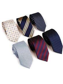 6pcs/Set Men's Business Commute Bestselling Style Neckties, High-End Elegant Essential For Men, Polyester Fabric, Suitable For Parties And Gifts For Friends - Multicolor - View 2
