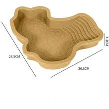1Pc Large Shallow River Style Reptile Bath Tub, Multi-Style Practical Design, Plastic, Pet Tank Accessory, Shallow Basin Shape, For Turtle Lizard Frog Snake Scorpion Amphibian Drinking & Soaking - Multicolor - View 9