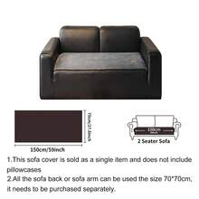 SANMOSPIN 1pc Fashion Solid Color Sofa Cover, One-Piece Non-Slip Granular Sofa Pad, Minimalist Premium, All-Season Use, For Bedroom Living Room Office Home Decor, Suitable For Single Double 3-Seater 4-Seater And Sectional Sofas - Multicolor - View 25