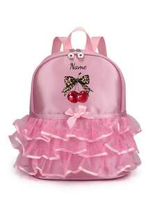 Customized Exclusive Backpack Dance Bag, Pink Lace Ballet Shoe ...