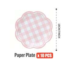 10pcs/25pcs/50pcs Octagonal Petal Series Disposable Plates, Party Supplies, Gathering Supplies, Holiday Supplies, Suitable For Gender Reveal, Birthday Party, Theme Party, Family Picnic - View 19