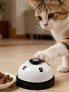 1 Set Pet Intelligence Training Bell, Metal Sounding Call Button With Dog Paw Print Design, Cute Ins Style Paw Print, Clear And Pleasant Sound, Not Harsh, Essential For Dog Training, Potty Training, Communication And Meal Calling For Cats And Dogs - Multicolor - View 8