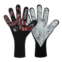 Men Women Professional Soccer Rugby Training Match Goalkeeper Gloves Non-slip Goalie Glove 4mm Thickness Latex Protection - Gris - Ver 7