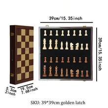 Juego de ajedrez internacional de madera magnético de 15 pulgadas, piezas de ajedrez hechas a mano, plegable y portátil para viajes, juego de ajedrez único adecuado para competición, jugadores profesionales y principiantes - Multicolor - Ver 13