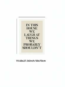1pc Frameless Modern Humorous Quote Wall Art - Inspirational Humorous Canvas Poster Print, Suitable For Living Room, Bedroom, Kitchen Decor, Best Gift Choice, Bedroom Room Decor, Bedroom Decor, Wall Art, Vintage Poster & Best Gift Choice - Word - View 10