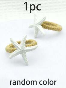4pcs/Set Starfish Decor Napkin Ring,Ideal For Outdoor, Themed And Holiday Table Decor-Handwoven Linen Napkin Rings With Floral Design - Natural Jute Material For Nautical Theme Table Decor, Perfect For Parties, Weddings, Birthdays - View 14