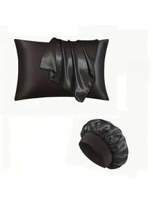 3pcs Set, Includes 1 Fashionable Sleep Cap And 2 Envelope Pillowcases, Suitable For Home, Bedroom, Living Room Or Hotel Use (Pillow Inserts Not Included) - Multicolor - View 5