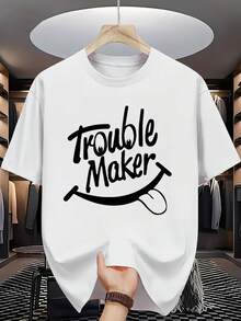 Nueva camiseta casual versátil y elegante de manga corta% algodón estampada - Camiseta de manga corta para hombre con cuello redondo Naughty Ghost, de tela cómoda y transpirable, adecuada para deportes, ropa casual moderna, para ir al trabajo, estar en casa, viajar y para conjuntos de. para personas con personalidades vivaces, sentido del humor y un pasión por crear diversión. - Estilo unisex. - Blanco - Ver 1