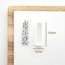 Basic Geometric Shape Jewelry Making Kits, Long Oval, Long Raindrop Polymer Clay Cutters For Earrings Crafting, Diamond, Rounded Hexagon, Tall Ladder-Shaped Clay Molds For Pendant & Necklace Making - White - View 9
