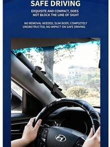 1 pieza Parasol retráctil automático para parabrisas, bloquea los rayos UV y el calor para enfriar el automóvil. Plegable y fácil de instalar, reduce el deslumbramiento, ajuste universal para sedanes, SUVs y camiones, accesorio práctico para el automóvil en verano. - Multicolor - Ver 5