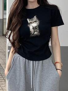 Women T-Shirts - Black - View 3