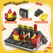 28/36PCS Magnetic Building Blocks With City Road Track & Mini Cars, Educational Puzzle Toy For Kids 3-14, Random Color, Gift For Birthday & Holiday (Random Color/Style) - Multicolor - View 5