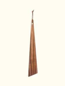 1/2pcs Non-Stick Pan Scratch-Resistant Triangular Cooking Spatula, Portable Hanging Solid Wood Frying Spatula, Multi-Functional For Stir-Frying And Mixing - Camel - View 9