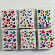 3/5/10pcs Storage Box Set + 50pcs Rabbit/Cat/Candy Mini Non-Adhesive Stickers, Acrylic Gem Decorative Diamond Stickers, DIY Multi-Color Mini Gem, Princess Reward, Creative Crafts - Multicolor - View 6