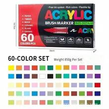 288/168/120/72/60/48/36/12PCS Direct Liquid Acrylic Marker Set, Multi-Color Soft Tip Watercolor Pens, Painting, Art, Anime, Art Supplies, Office Stationery, Marker Pens, Outline Pens, Halloween, Christmas Gifts, Birthday Gifts - Direct-liquid Acrylic Marker (upgraded Version) - View 6