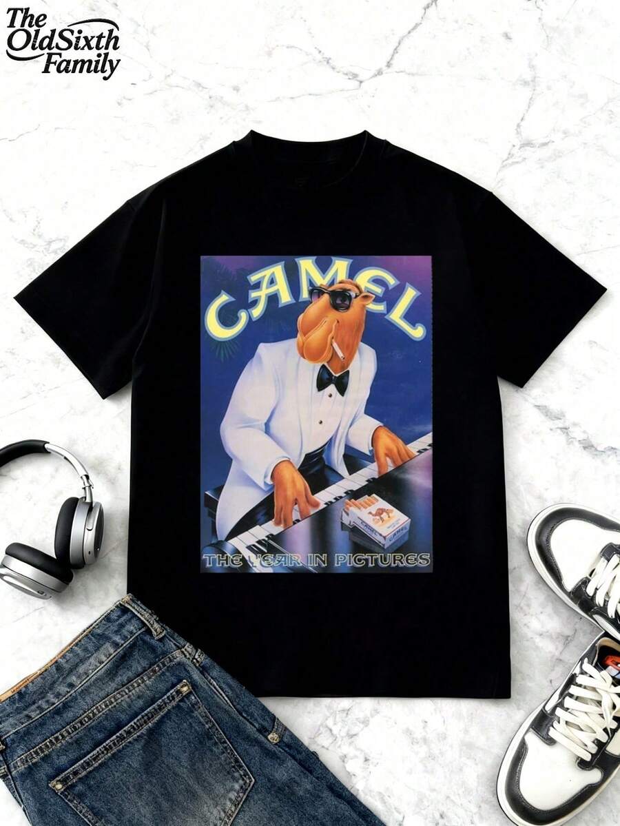 Camel Joe Vintage Shirt, Vintage Graphic T-Shirt, Camel Cigarettes, Soft And Breathable 100% Cotton Fabric, Loose And Comfortable Fit, Ideal For Everyday Use And Holiday Trips, A - Back 5 - View 1