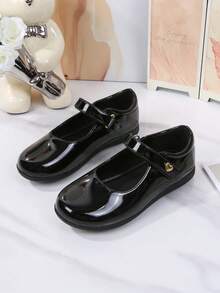 Girls Black Shoes, Suitable For School, Formal Occasions, Church And Other Activities; Fit For Kids - Black - View 4