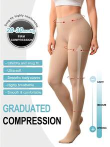 Women's Thin Elastic Light Compression Pantyhose, Breathable Soft, High Waist Sexy Skinny Pants, Comfortable - Multicolor - View 14