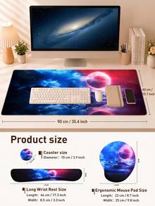 Game Mouse Pad Set, 4Pcs Large Table Pad+Wrist Mouse Pad+Keyboard Pad+Coaster, Non-Slip Rubber Base, Waterproof, Suitable For Office And Games - View 4