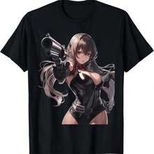 Senaste modellen 2026 Ny sommarkollektion 2026 Anime Pastell Kattflicka Tryck Rundhalsad T-shirt Sweatshirt Vardagskläder Toppar Plus Size Kläder Business Casual Y2K Söt Karaktärsdesign Kortärmad Y2K-inspirerad Normal Passform Lämplig för alla årstider Torktumlarsäker Fri frakt, skickas inom 24 timmar Populär - Svart 9 - Visa 1