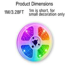 3.28ft-98.4ft 臥室 LED 燈條,RGB 變色 LED 燈,附 APP 遙控、音樂同步、定時與可調光房間裝飾燈 - 3535RGB - 查看 14