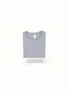 IMPALA T-Shirt Made Of 100% High-Quality Cotton, This T-Shirt Guarantees Exceptional Softness To The Touch, Round Neck With "Dad Special Edition Hero Emblem" Print And Short Sleeves - 淺灰色 - 查看 3