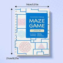 Maze Challenge Workbook, Fun Path Tracking Puzzles, Exercise Concentration And Strategic Thinking, Improve Sense Of Direction And Attention To Detail, Easy And Engaging Brain Game Anytime, Anywhere. - Maze Workbook - View 2