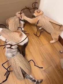 1 Set Practical Striped Funny Cat DIY Costume Set, Felt And Twisted Wood Material, Easy To Make By Hand, Creative Dress-Up Props, Suitable For Home DIY And Fun Outfits, Novel Handmade Materials, Ideal Valentine's Day Gift - Multicolor - View 7