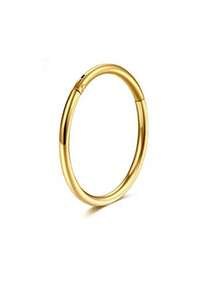 1/5PCS 316L Stainless Steel Minimalist Hinged Segment Ring Closure Ring Seamless Nose Ring/Earring, Non-Fading For Men And Women Body Piercing, Suitable For Different Piercing Positions And Style Needs - Multicolor - View 4