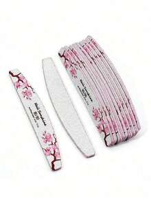 2pcs Washable Half Moon Nail File, 80/80 Grit Coarse Sanding Buffer For Quick Shaping And Gel Removal - Multicolor - View 4