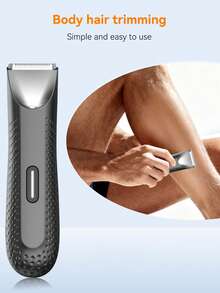 Multi-Purpose Body Hair Trimmer,Hair Clipper,Men's Body Groomer - USB Rechargeable With Long Strip Push-Button Design, Compact & Easy To Use - Black - View 8