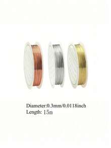 100m/Roll High Quality Stainless Steel Jewelry Wire, Non-Fading, Rust-Proof, High Color Fastness, Durable, Suitable For Bracelets, Necklaces DIY, Beading, Jewelry Rope, Handmade Weaving - A - View 6