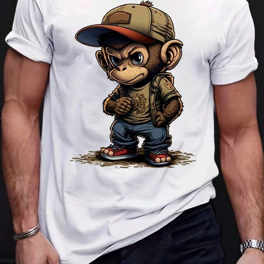 Camiseta de Moda Deportiva Casual Minimalista para Hombre, Ideal para Negocios - Blanco - Ver 1