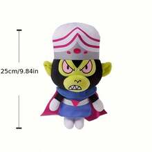 THE POWERPUFF GIRLS 收藏級 25cm 公主 Moebax 與 Mojo 毛絨娃娃，《霹靂女孩》電影反派角色，適合卡通迷女孩的完美生日禮物 - 彩色 - 查看 13
