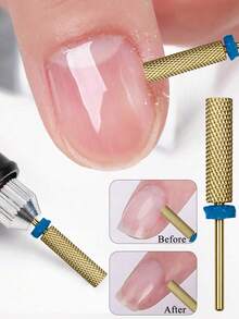 Gold-Colored Tungsten Carbide Nail Milling Drill Bit, Made Of High-Hardness Carbide For Versatile Use, Suitable For Long-Term Gel Removal - Yellow - View 5