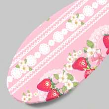1 Stück hitzebeständige Seiden-Luftkissen-Bürste mit großem ovalem Erdbeer-Schleifendruck, entwirrende Massage-Kopfhautbürste, rosa Erdbeer-Spitzen-Muster Luftkissenbürste, mädchenhafte Luftkissen-Massagebürste, antistatische Entwirrbürste, süßer Stil Kopfhautpflegebürste, tragbare Haarpflege-Stylingbürste für zu Hause - Verschiedenfarbig - Übersicht 3