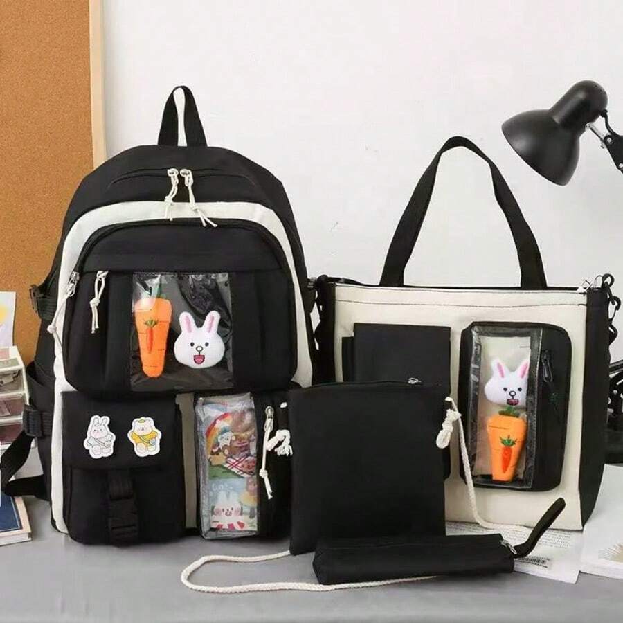 Conjunto de Mochila de 5 piezas estilo coreano. - C - Ver 1