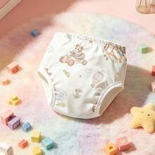 1件幼兒如廁訓練褲，4款童話風格，可水洗重複使用，幫助孩子從尿布過渡 - 彩色 - 查看 11
