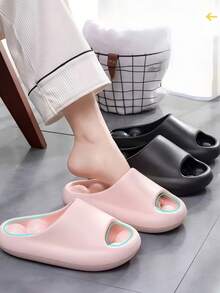 1 Pair EVA Bathroom Foot Massage Slippers, With Drainage Holes, Unisex, Suitable For Couples, Full Foot Massage Design, Suitable For Long Standing - Leaking Massage - View 3