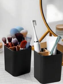 1pc Toothbrush Holder/Toothpaste Holder, Suitable For Bathroom, Shower Room, Multi-Functional Toothbrush Holder, Bathroom Toothbrush Storage Rack, Toothbrush Holder, Home Bathroom Decor, Autumn Decor, Back To School Season - Multicolor - View 6