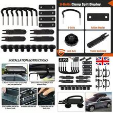 4PCS Stainless Universal Roof Box U-Bolt Clamps Car Van Mounting Fitting Kit UK - A - View 2