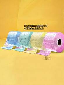 4pcs Glitter Transparent Nano Double-Sided Tape, Reusable, Strong Adhesive, Suitable For Home, Office And Classroom - Multicolor - View 2